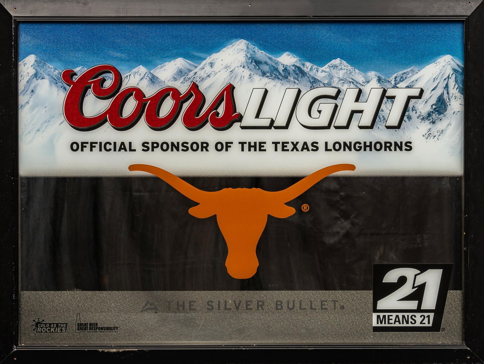 Coors Light & UT Austin Mirrored Sign (1 of 4)