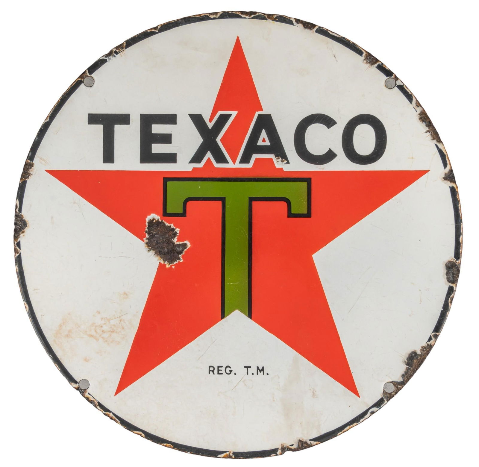 1940s Texaco Porcelain Sign (1 of 8)