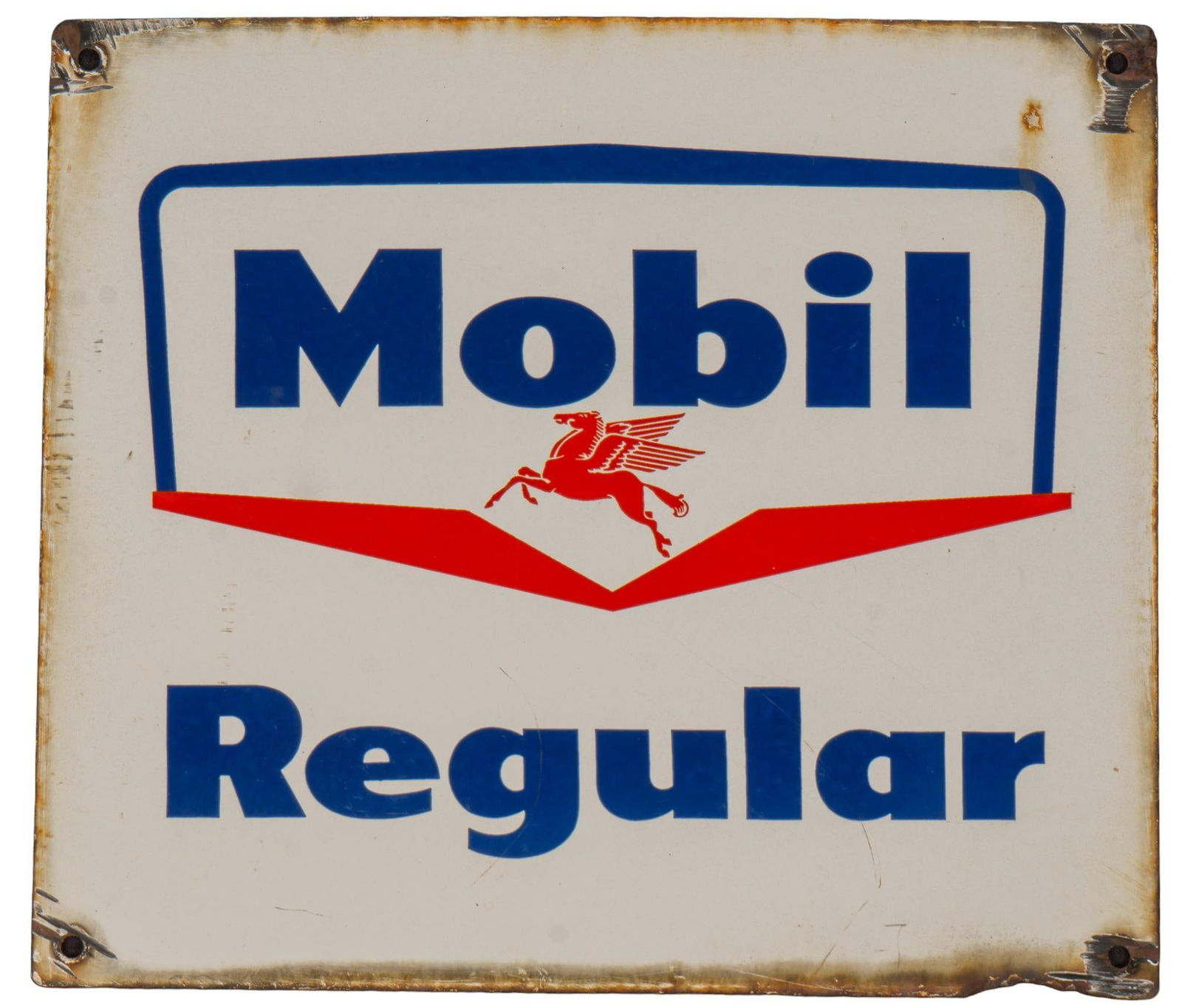 Mobil Gasoline Regular Porcelain Sign (1 of 7)