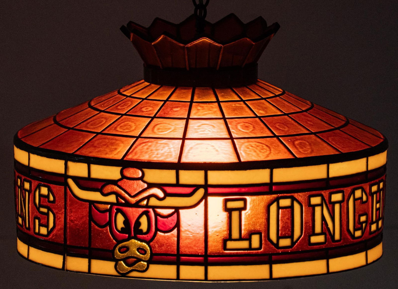 University of Texas Stained Glass Hanging Shade (1 of 7)