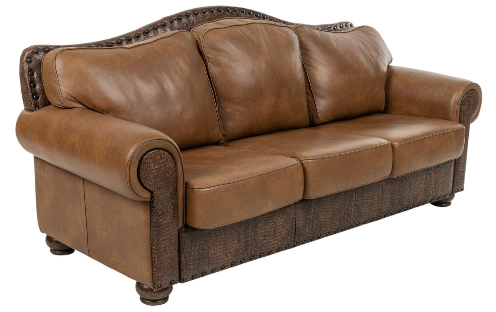 Brown Leather Sofa (1 of 7)