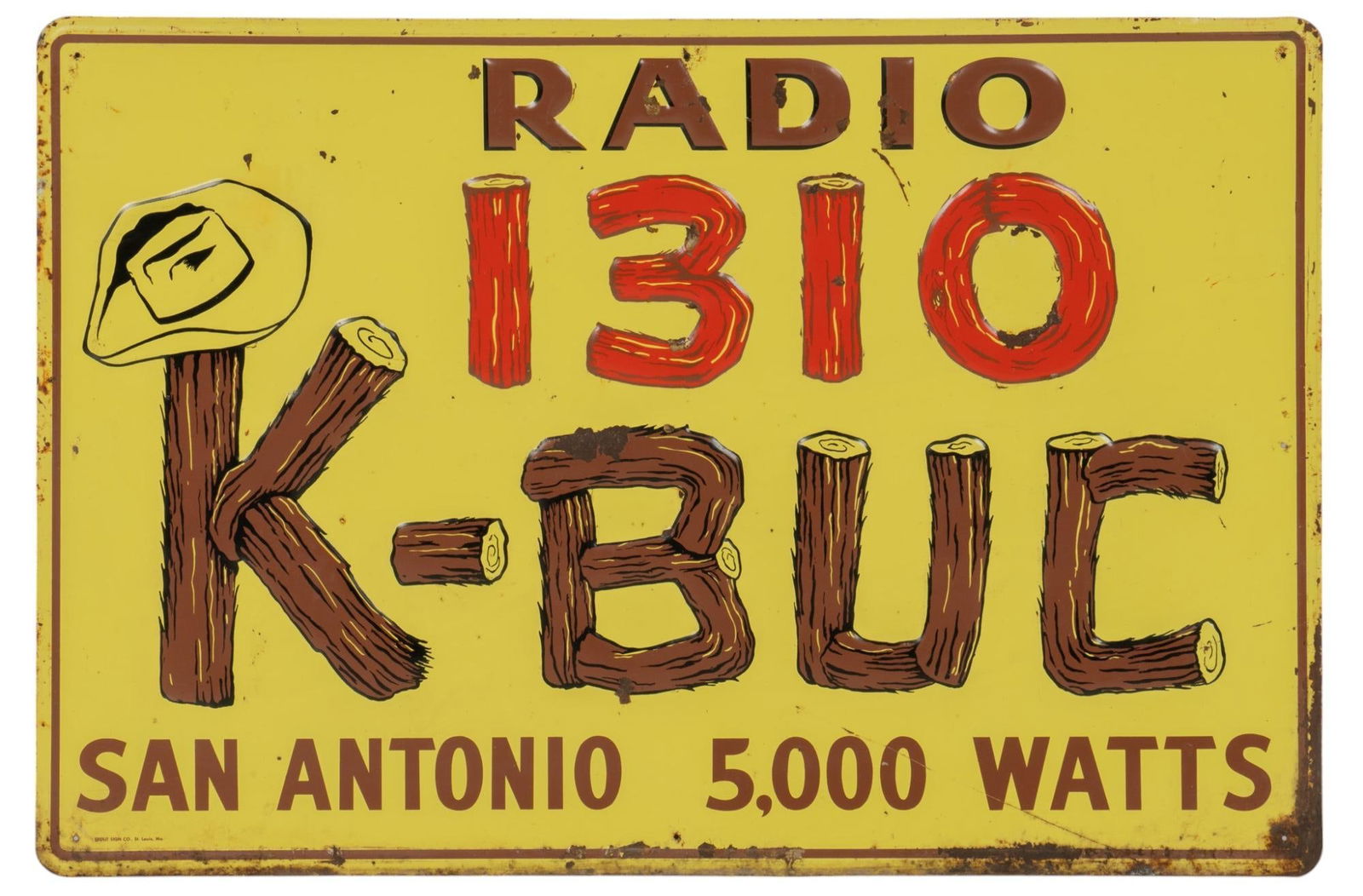 Vintage K-Buc San Antonio, Texas Radio Station Sign (1 of 5)