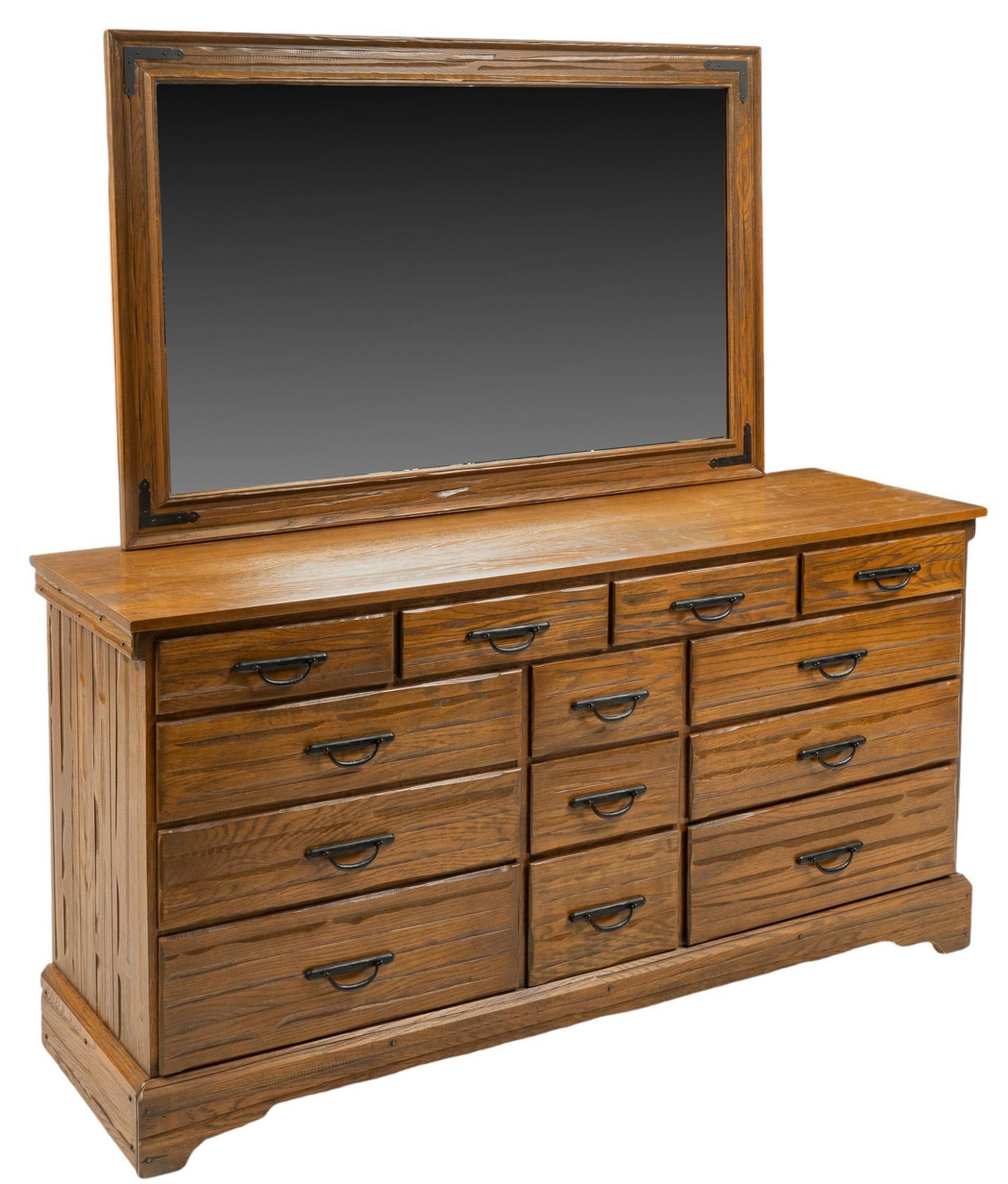 A. Brandt Ranch Oak Dresser with Mirror (1 of 10)