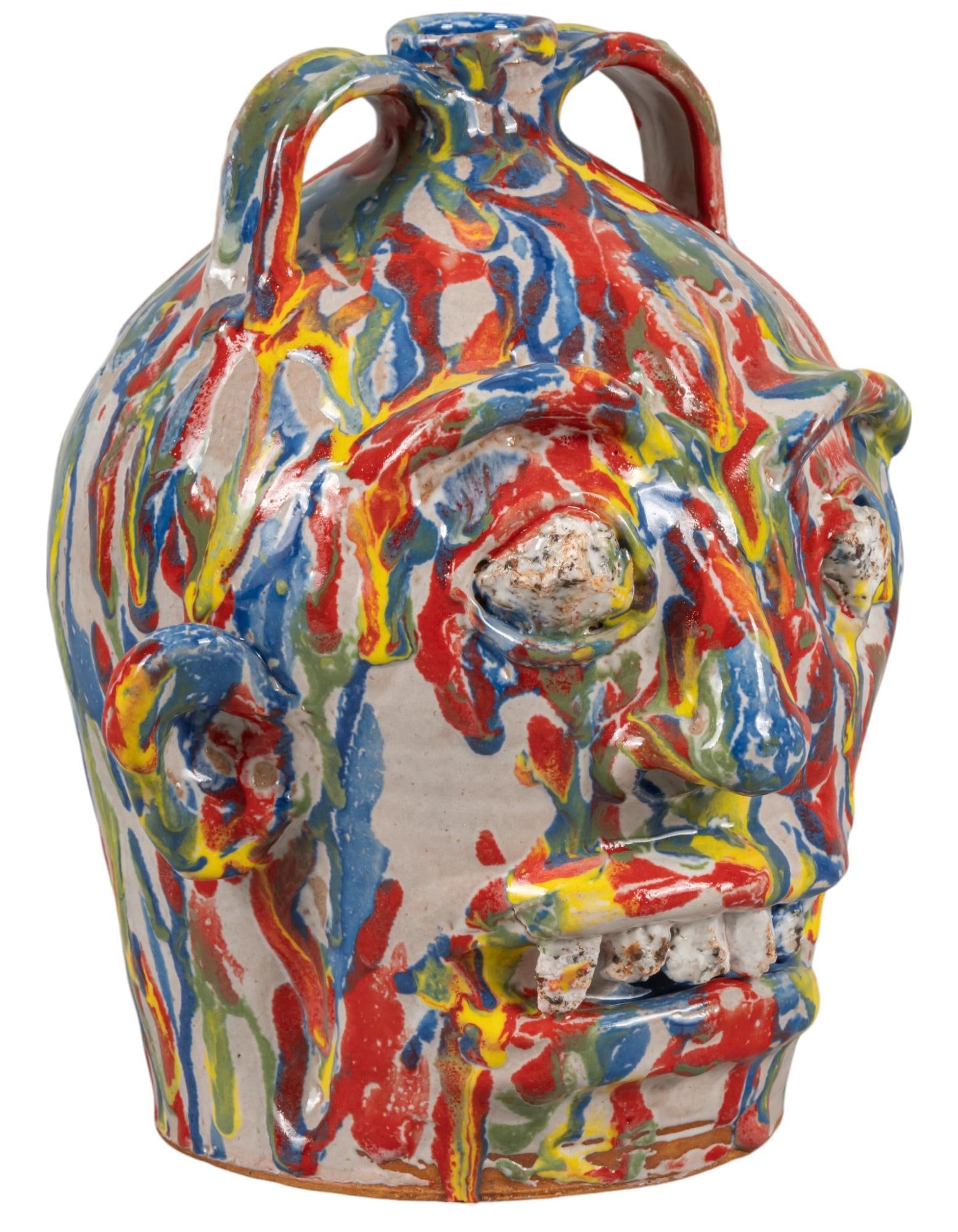Marvin Bailey, Colorful Face Jug (1 of 7)