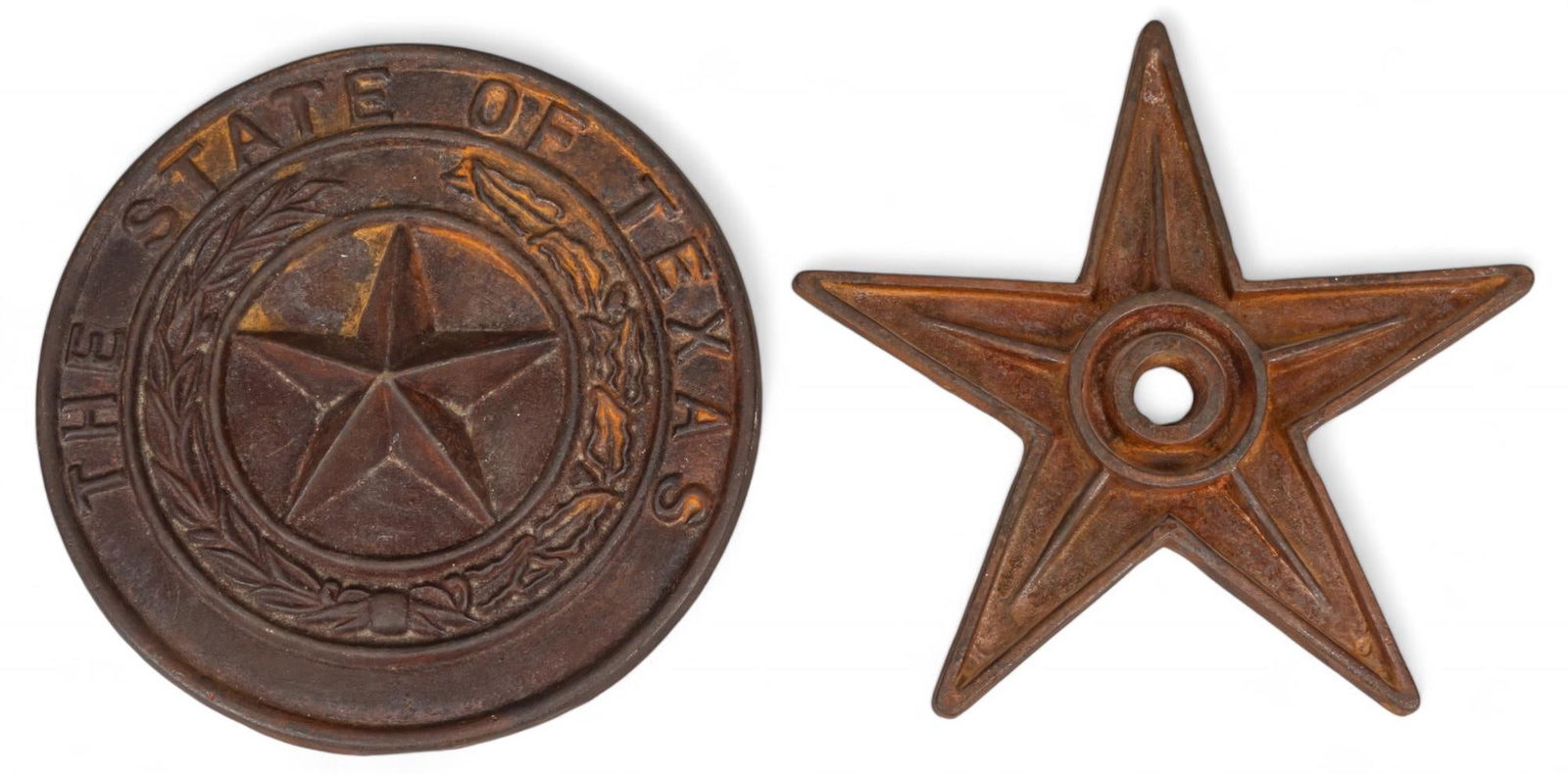 (2) Texas Star Cast Iron Plaques (1 of 6)