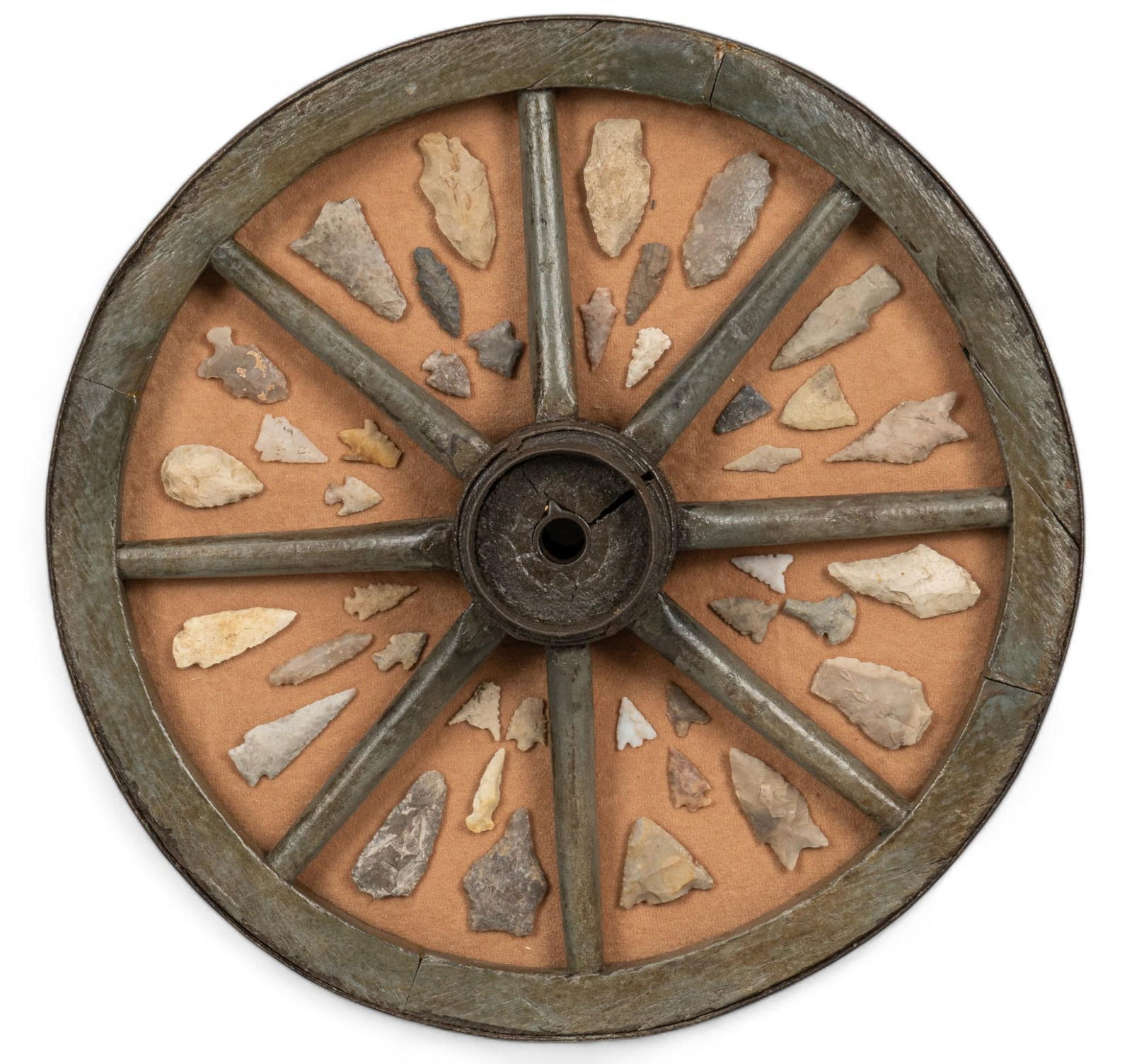 Wagon Wheel Frame with Projectile Points (1 of 4)