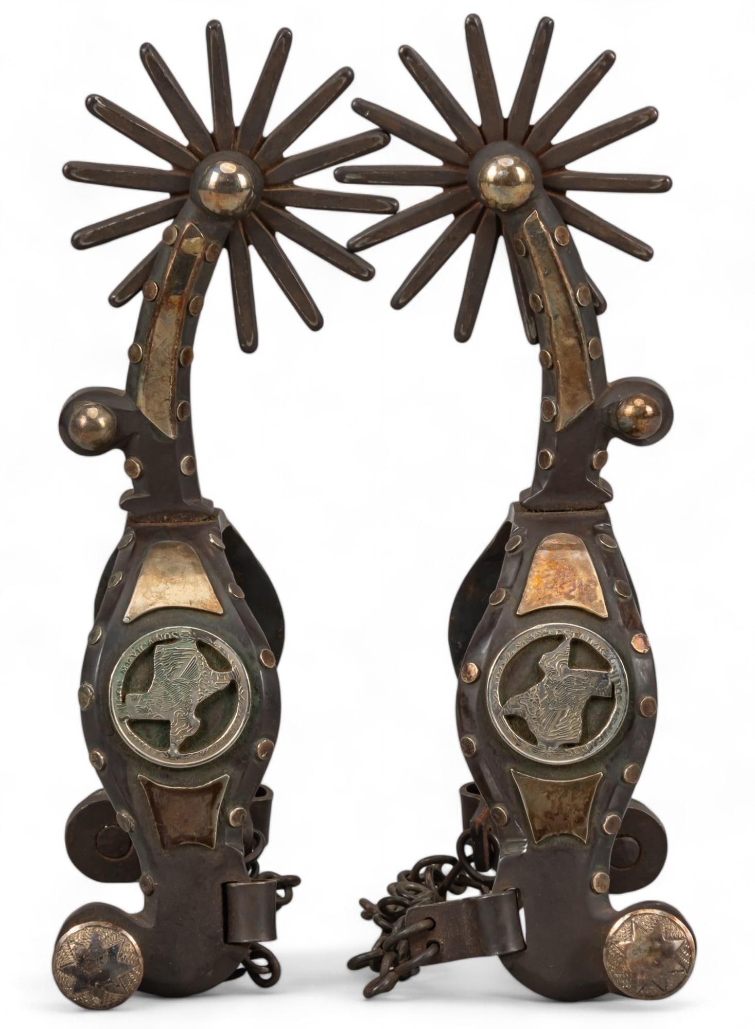 Pair of Wendt Marked Texas Mounted Cowboy Spurs (1 of 6)
