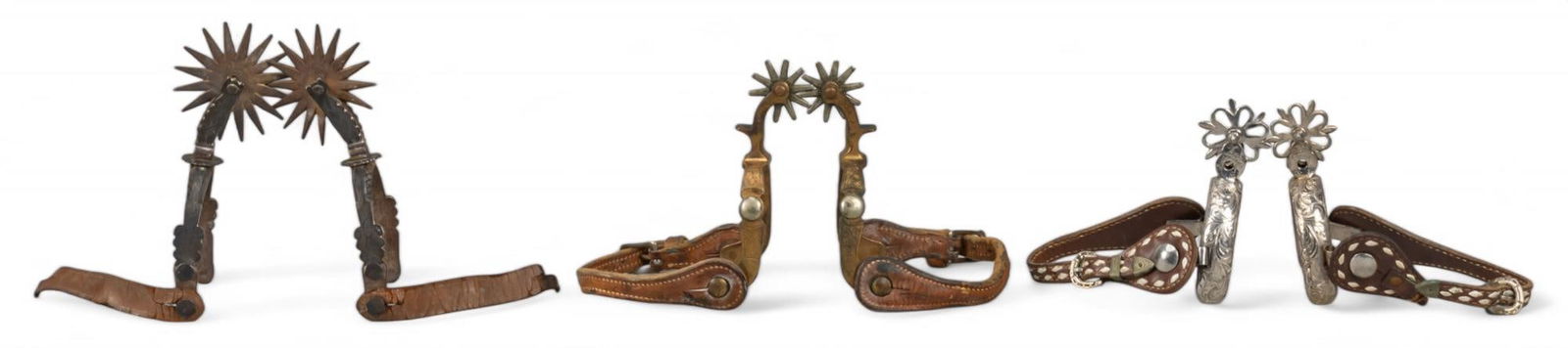 Collection of (3) Pairs of Cowboy Spurs (1 of 14)