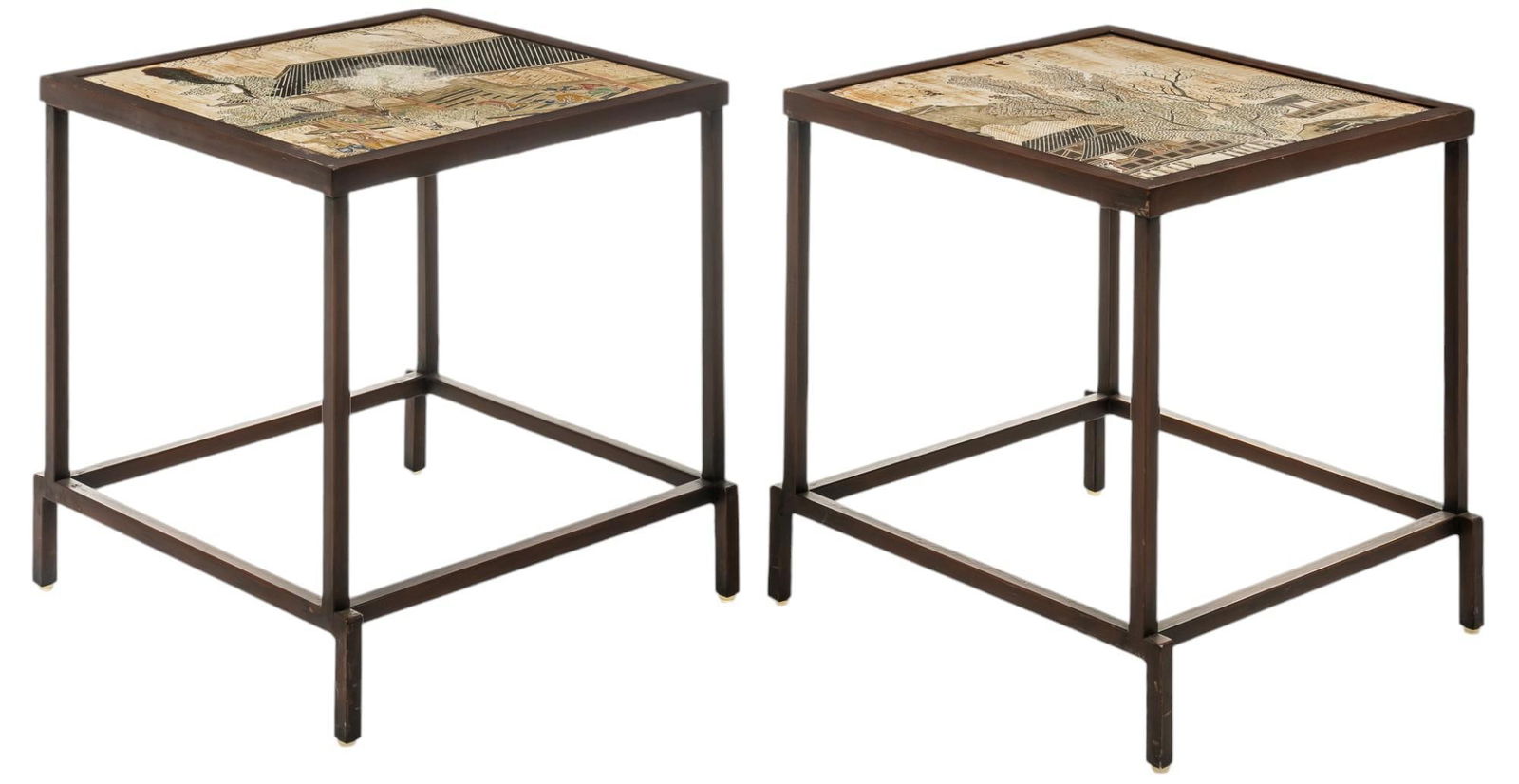 Pair of Chinese Slate Tile Tables (1 of 9)
