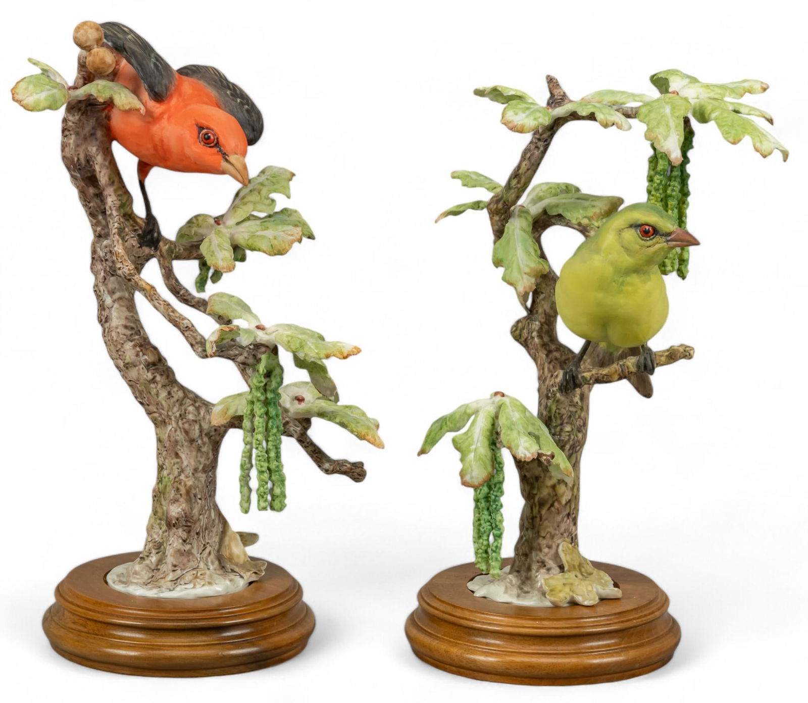 Pair of Porcelain Scarlet Tanager Models (1 of 13)