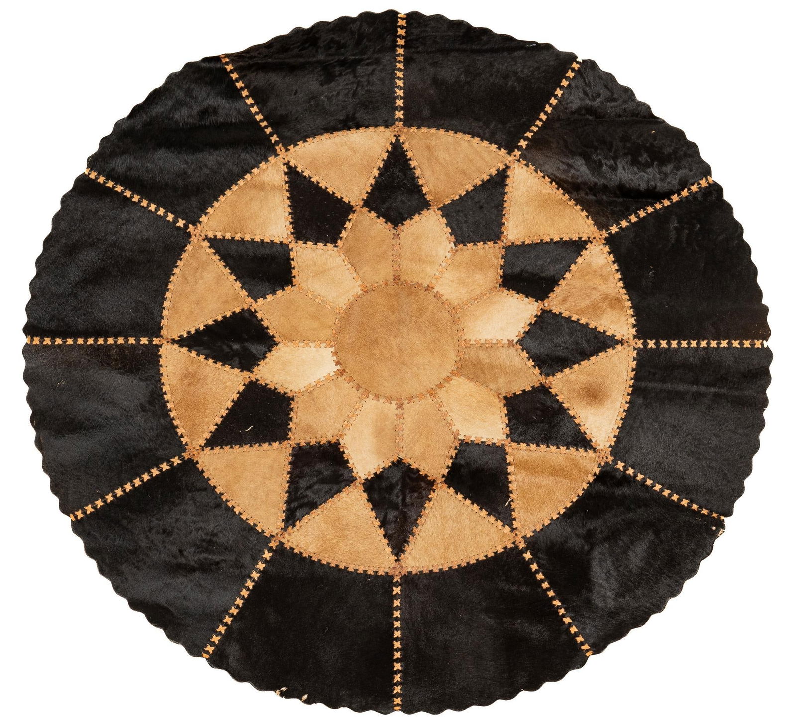 Ranch Style Stitched Hide Rug (1 of 4)