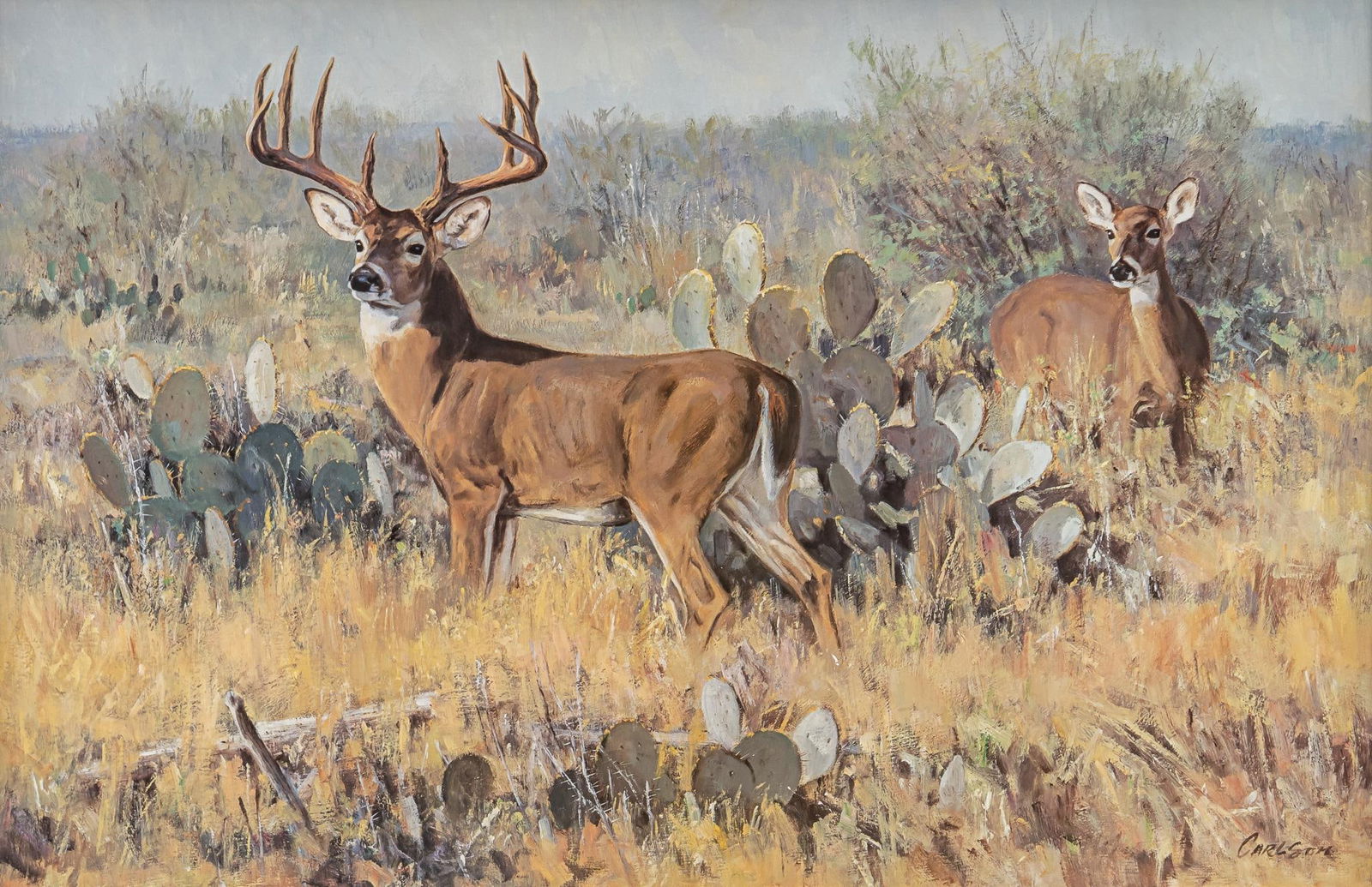 George Carlson, Whitetails, Lithograph (1 of 5)
