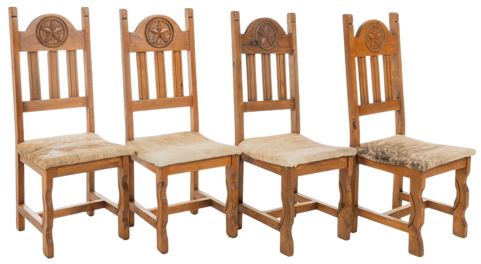 Set of (4) Cowhide Chairs (1 of 11)