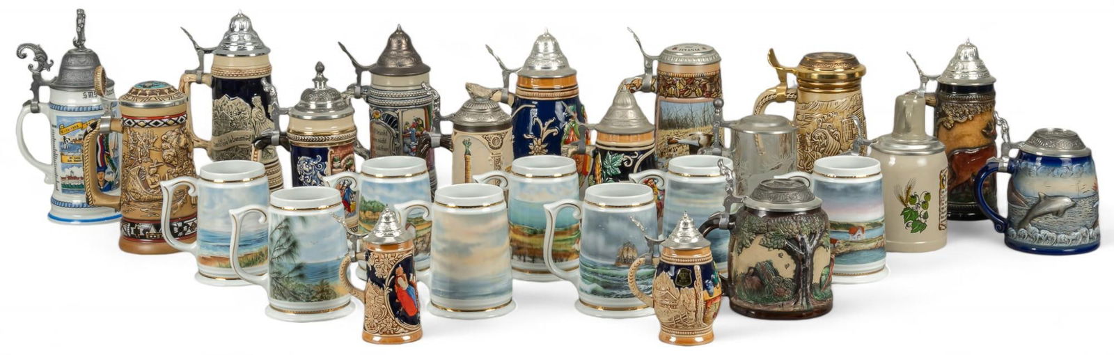 Collection of (25) Vintage Beer Steins and Tankards (1 of 20)