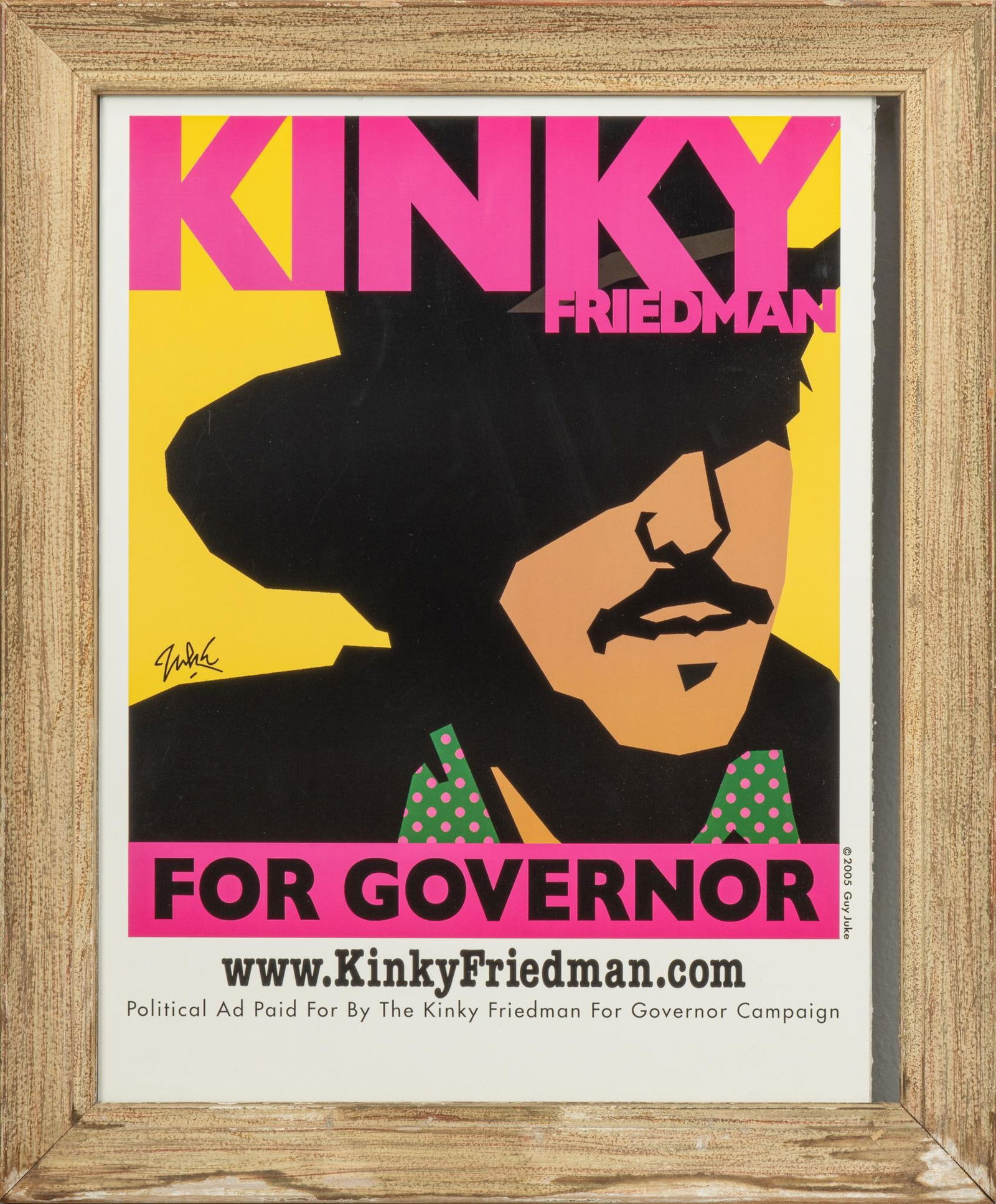Framed Poster "Kinky Friedman for Governor" (1 of 5)