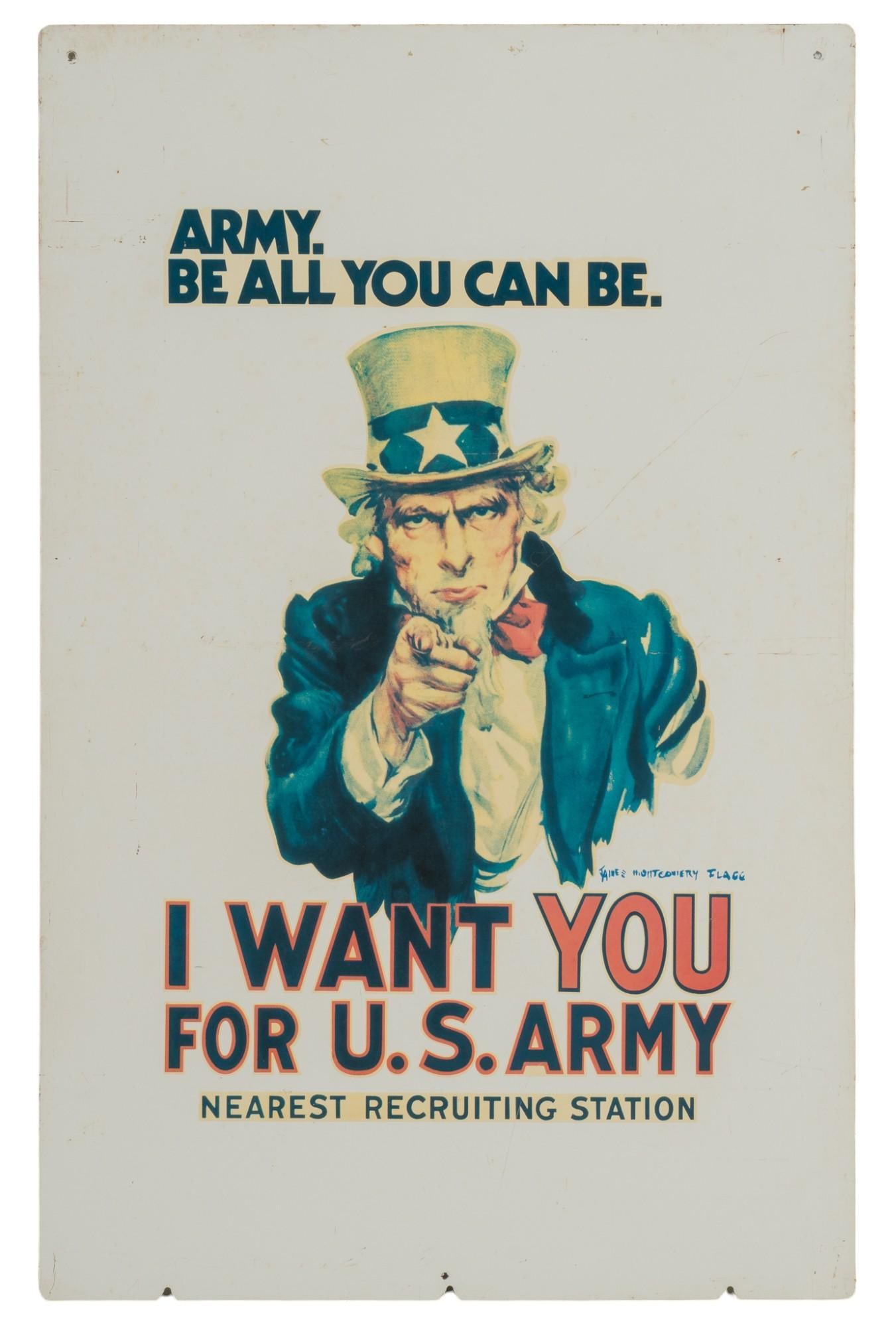 Vintage United States Army Recruitment Sign (1 of 4)