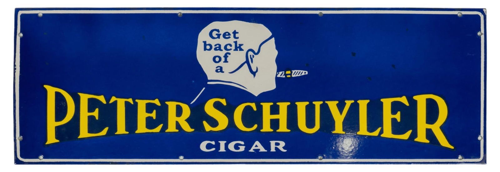 Peter Schuyler Cigar Porcelain Sign (1 of 5)