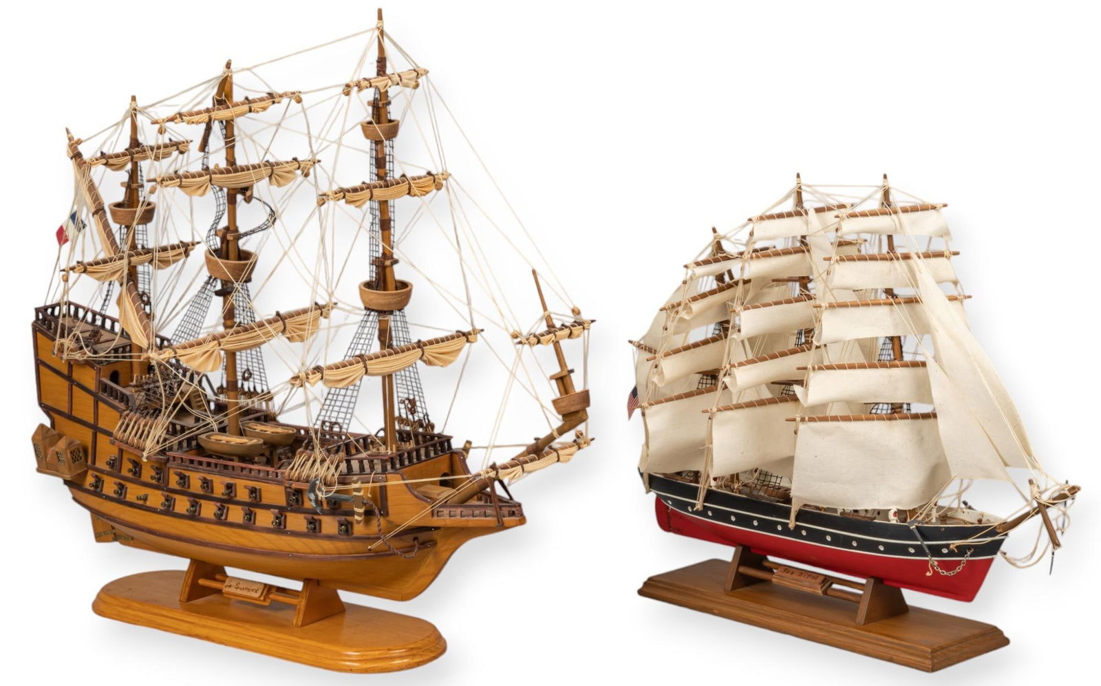 Set of (2) Historically Accurate Model Ships,  "Le Courenne" and "Sea Witch" (1 of 10)