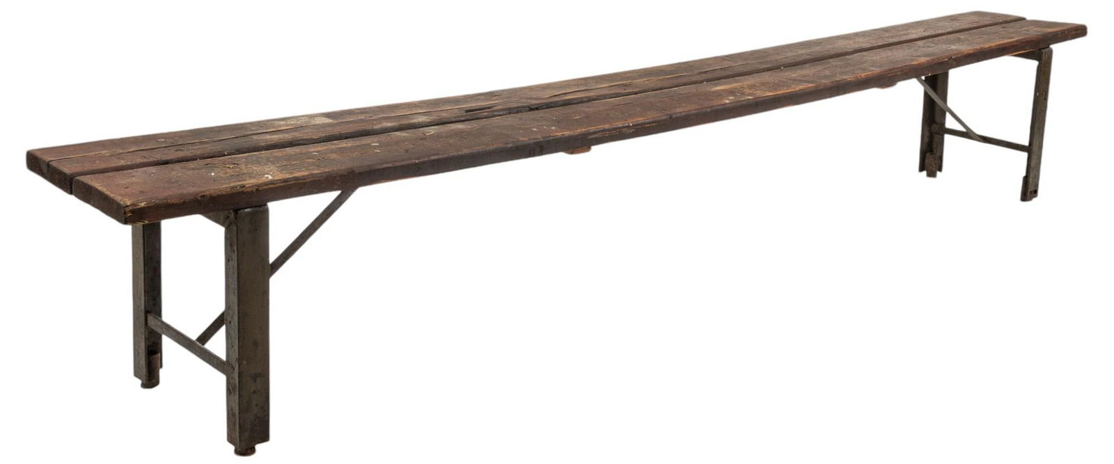 Long Rustic Wooden Bench (1 of 8)