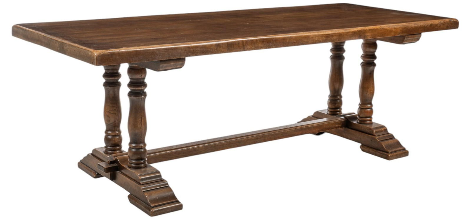 Oak Twin Pedestal Harvest Table (1 of 8)