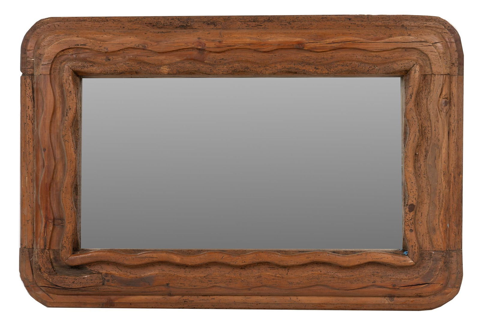 Ranch Style Carved Wood Mirror (1 of 6)