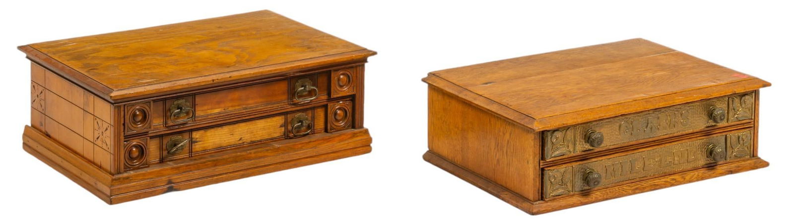 (2) Wooden Spool Cabinets (1 of 9)