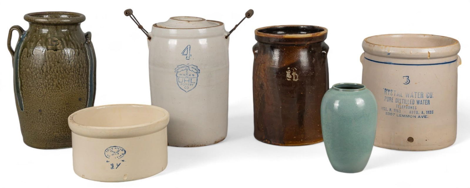 Group of (6) Stoneware Pottery Examples (1 of 12)