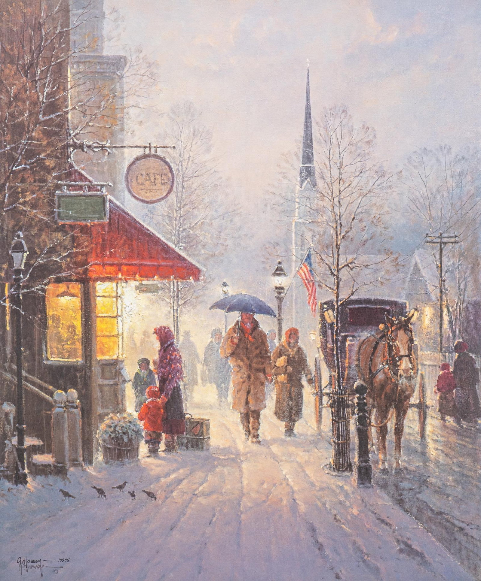 G. Harvey, "Unto the Least of These": G. (Gerald Harvey Jones) Harvey (Texas, 1933-2017), "Unto the Least of These", signed and numbered lithograph from an open edition, marked #10275 Shipping available for this lot through our pa