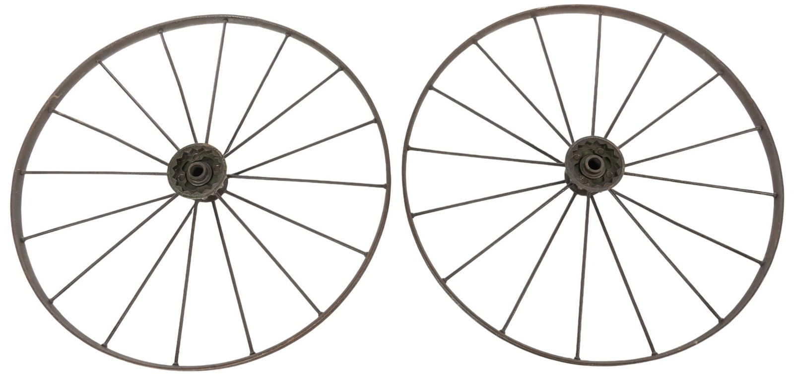 Pair of Rustic Wagon Wheels (1 of 5)