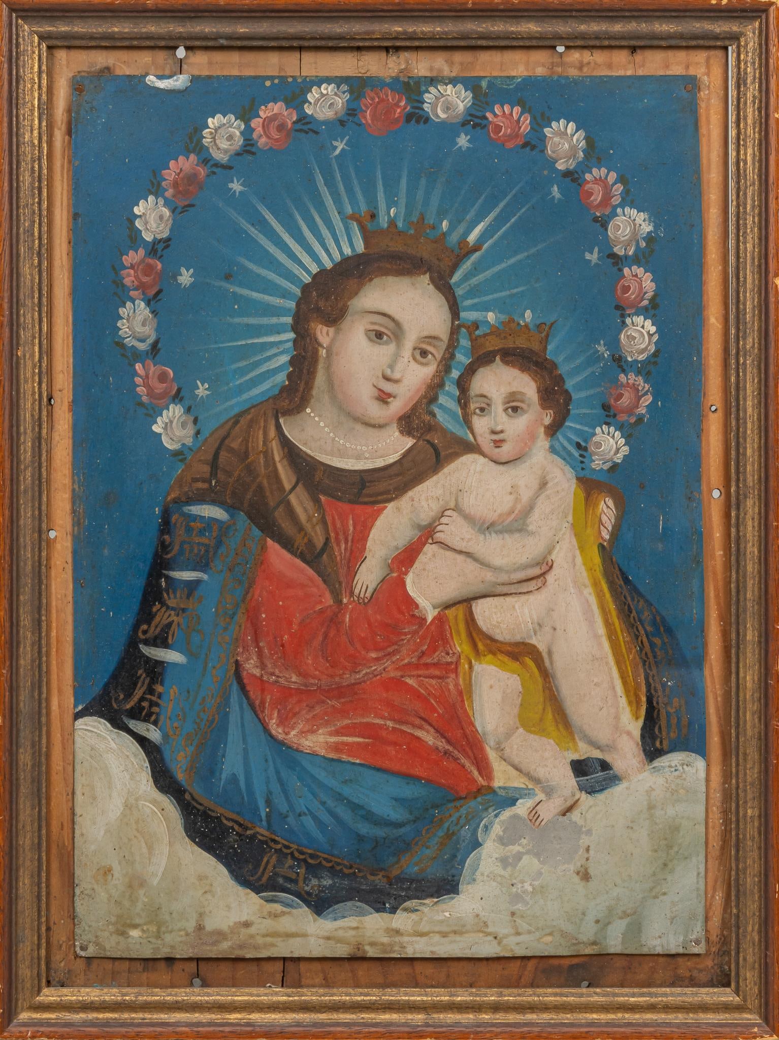 19th C. Mexican Retablo Nuestra Senora De Refugio De Los Pecadores (1 of 5)