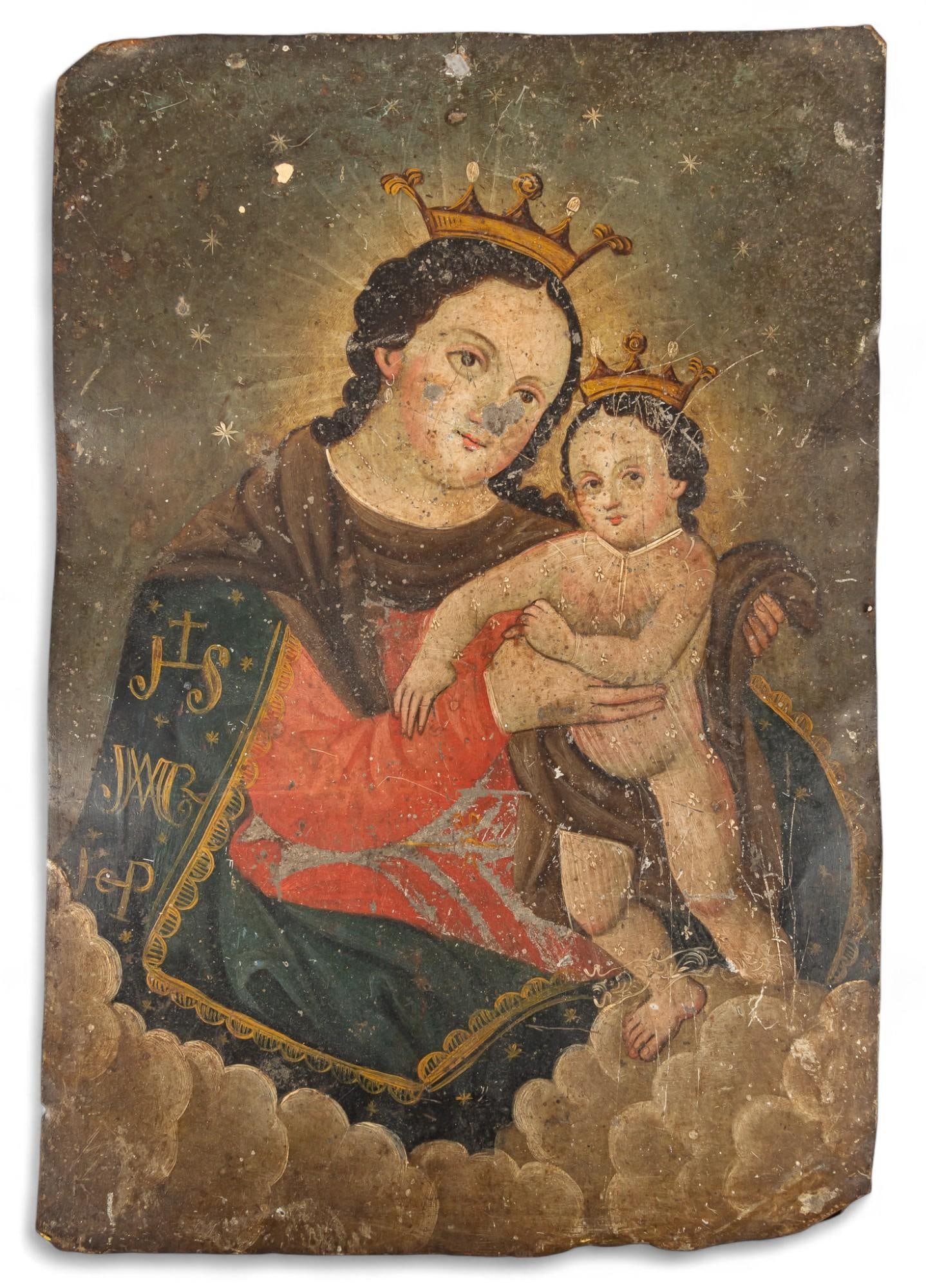 19th C. Mexican Retablo, Nuestra Senora De Refugio De Los Pecadores (1 of 6)