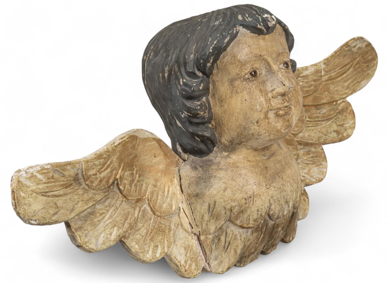 Antique Carved Wooden Cherub (1 of 8)