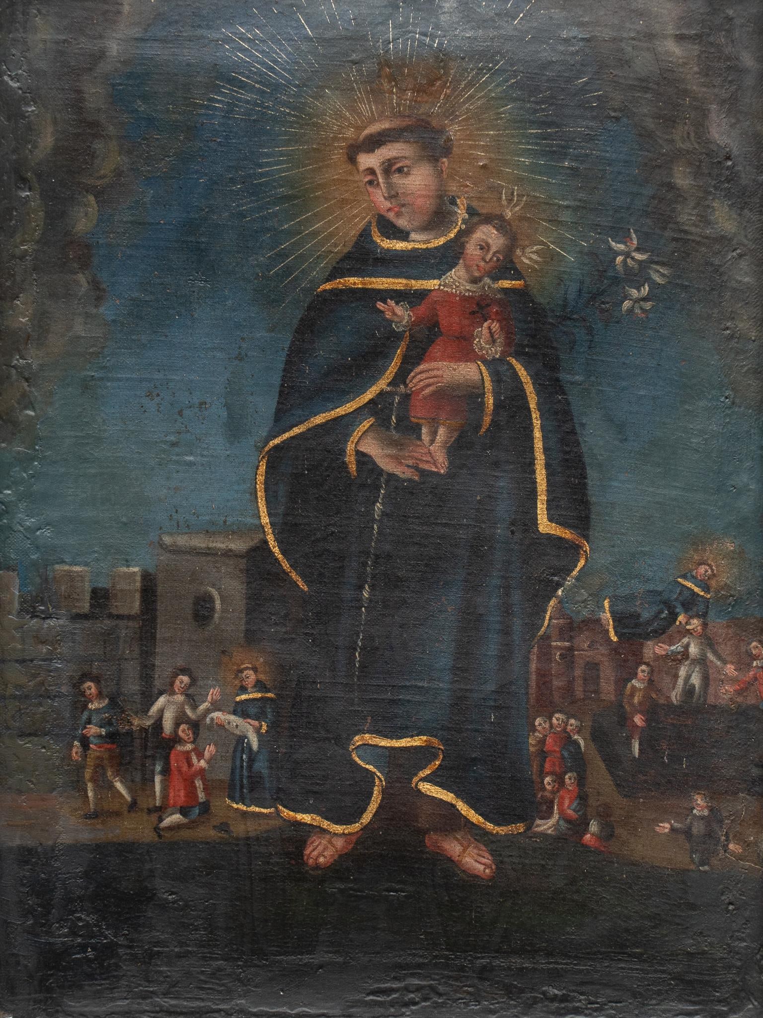 Mexican Retablo, St. Anthony and Christ Child (1 of 4)
