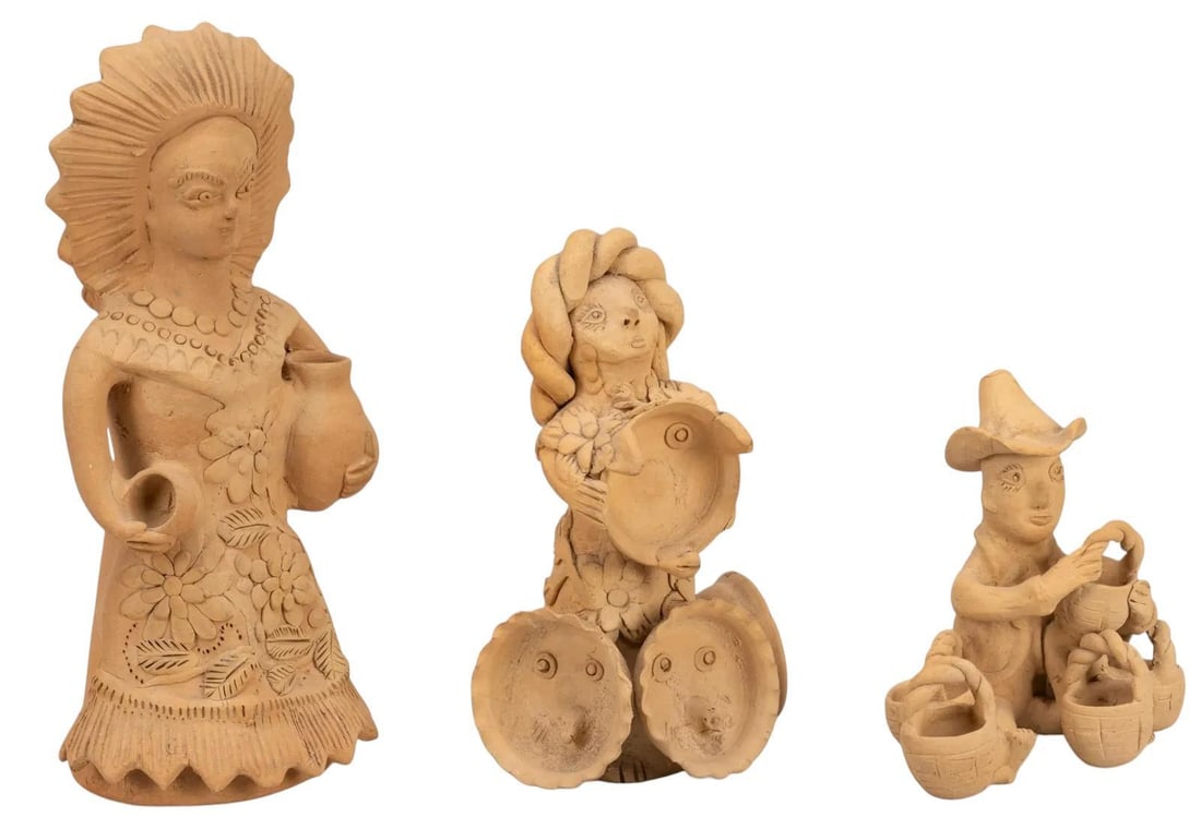 After Teodora Blanco, (3) Ceramic Figures (1 of 7)