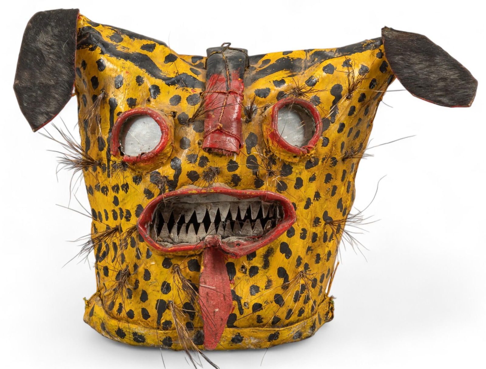 Paper Mache Cheetah Dance Mask (1 of 8)