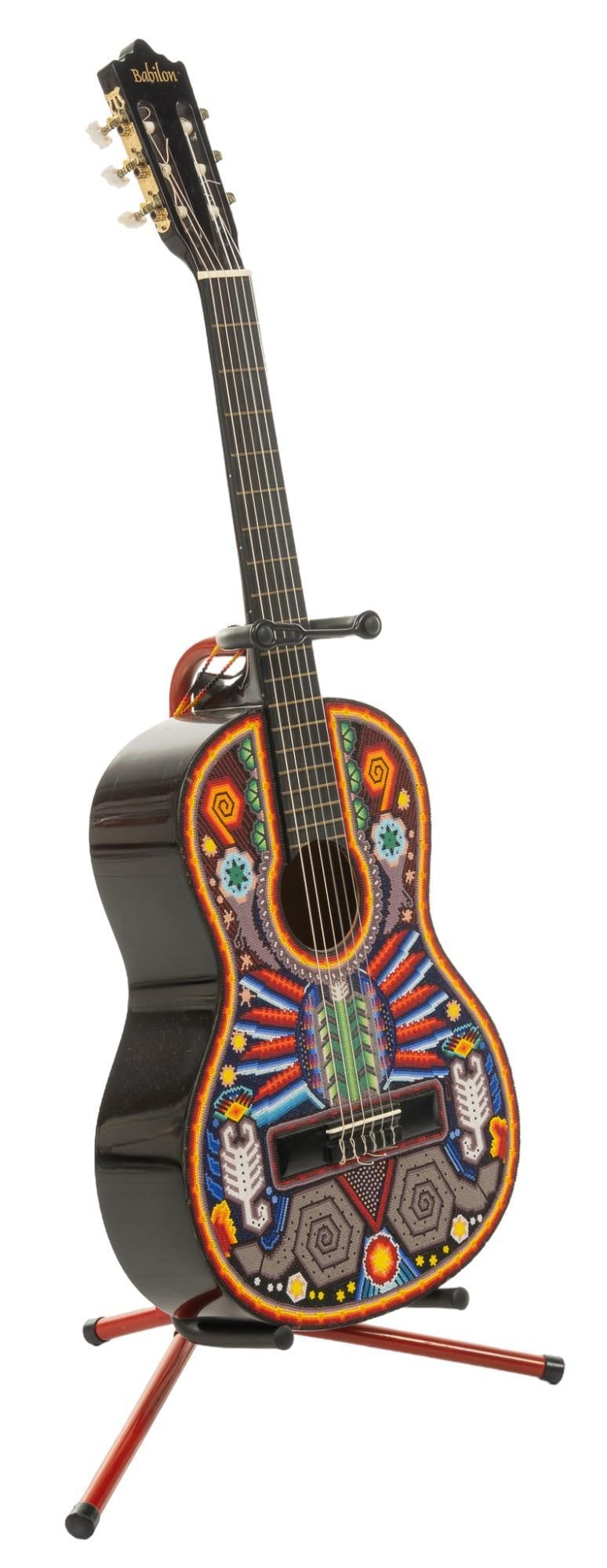 Huichol Hand-Beaded Babilon Guitar (1 of 11)