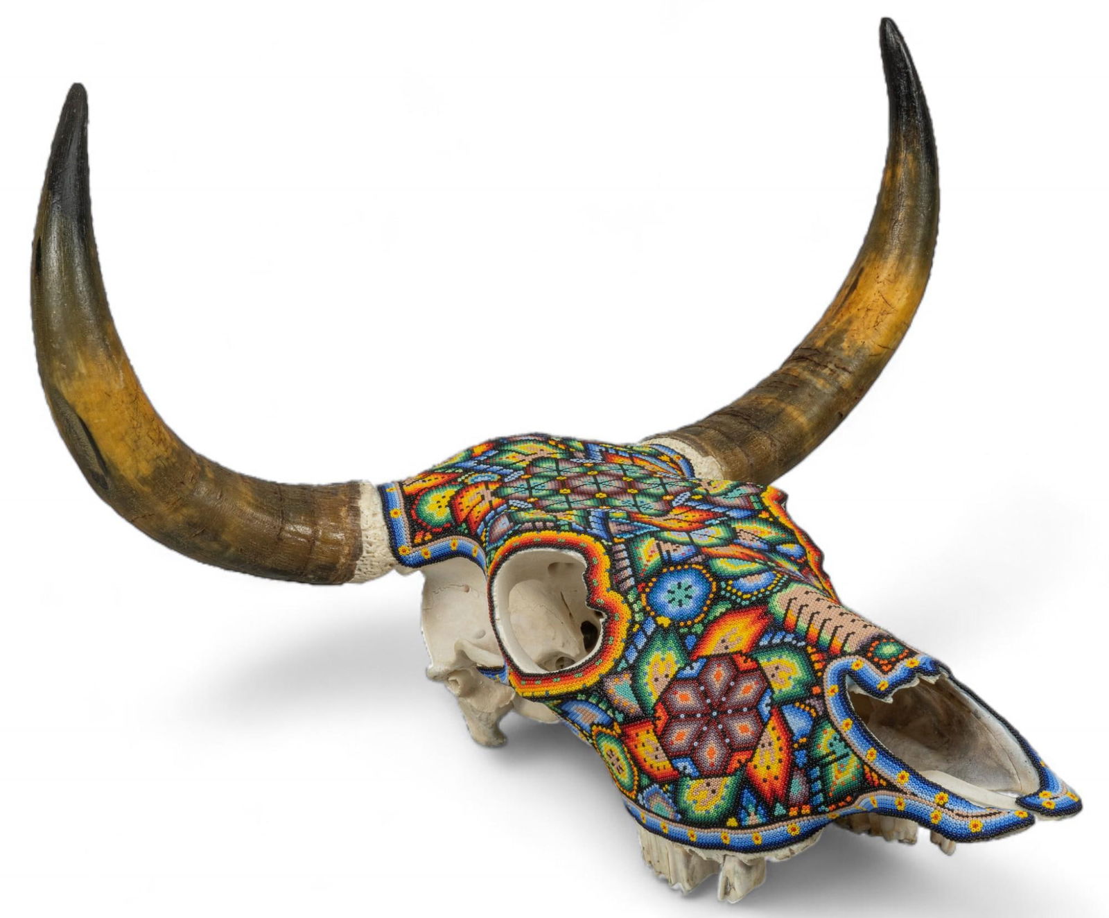 Beaded Huichol Steer Skull (1 of 9)