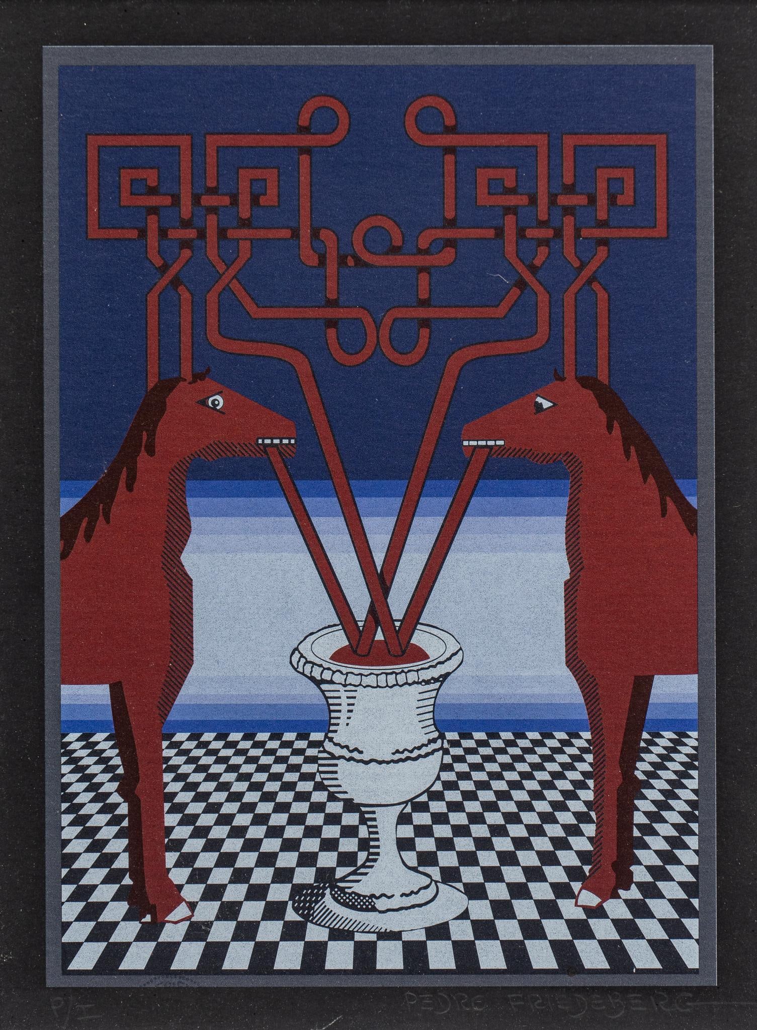 Pedro Friedeberg, "Red Horses", Printer's Proof (1 of 5)