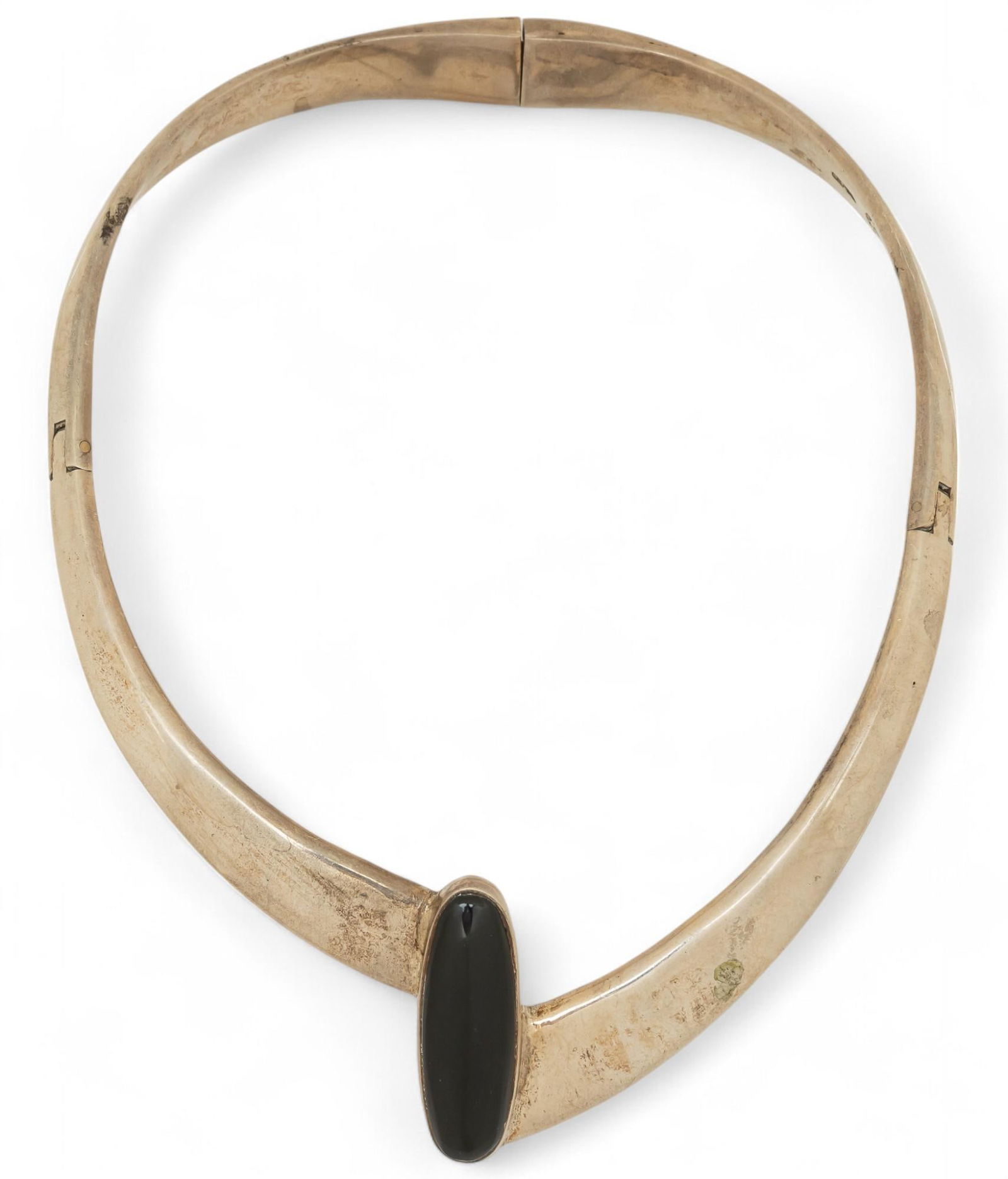 Mexican Sterling Silver and Onyx Necklace (1 of 8)