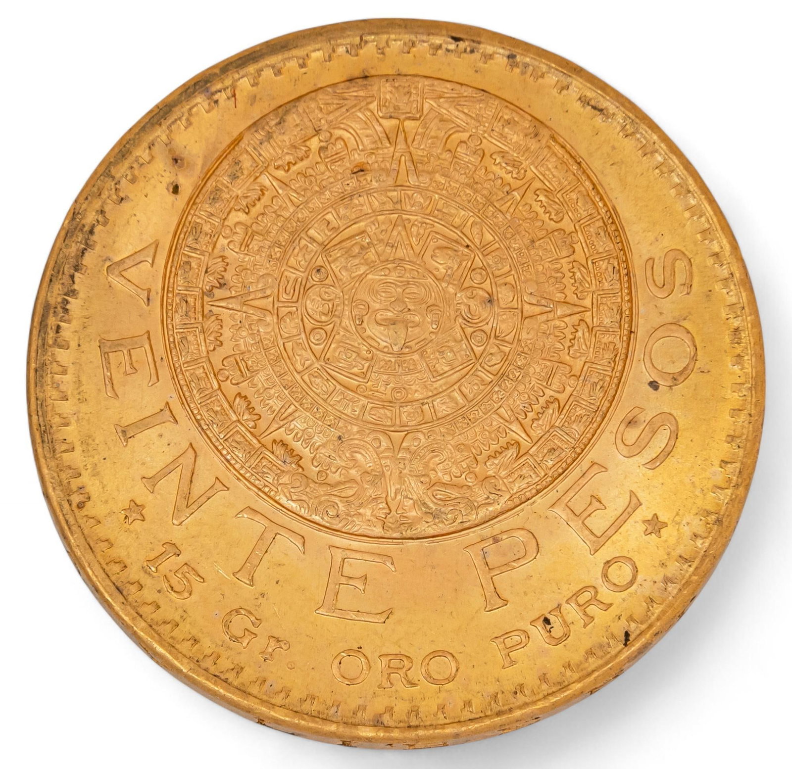 Mexican 20 Peso Gold Coin: Mexican 20 peso gold coin, 1959 Total weight: 16.5 g Shipping available for this lot through our partner 4CL; please request a shipping quote at shipping@vogtauction.com or 210-971-5750. You may a
