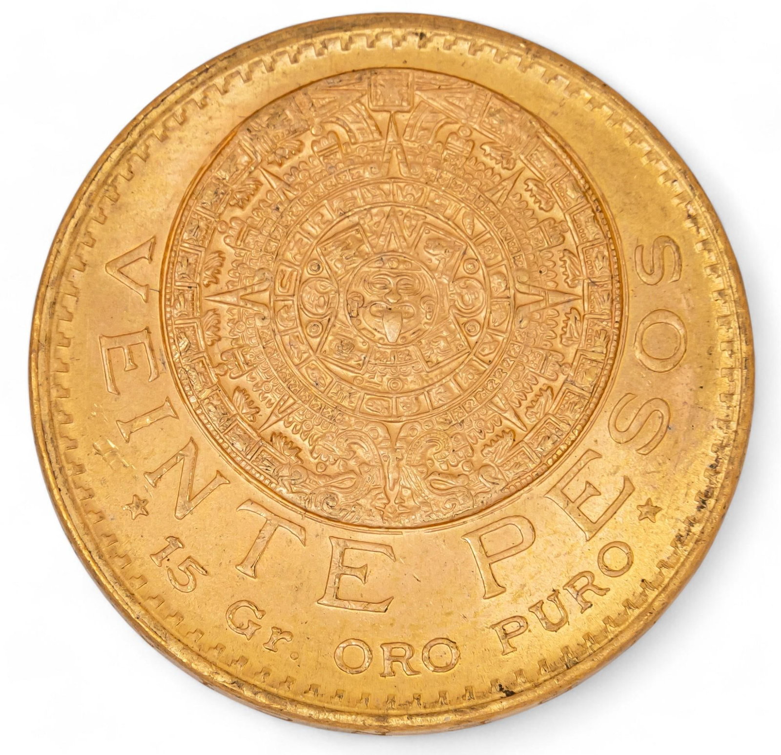 Mexican 20 Peso Gold Coin: Mexican 20 peso gold coin, 1959 Total weight: 16.6 g Shipping available for this lot through our partner 4CL; please request a shipping quote at shipping@vogtauction.com or 210-971-5750. You may a