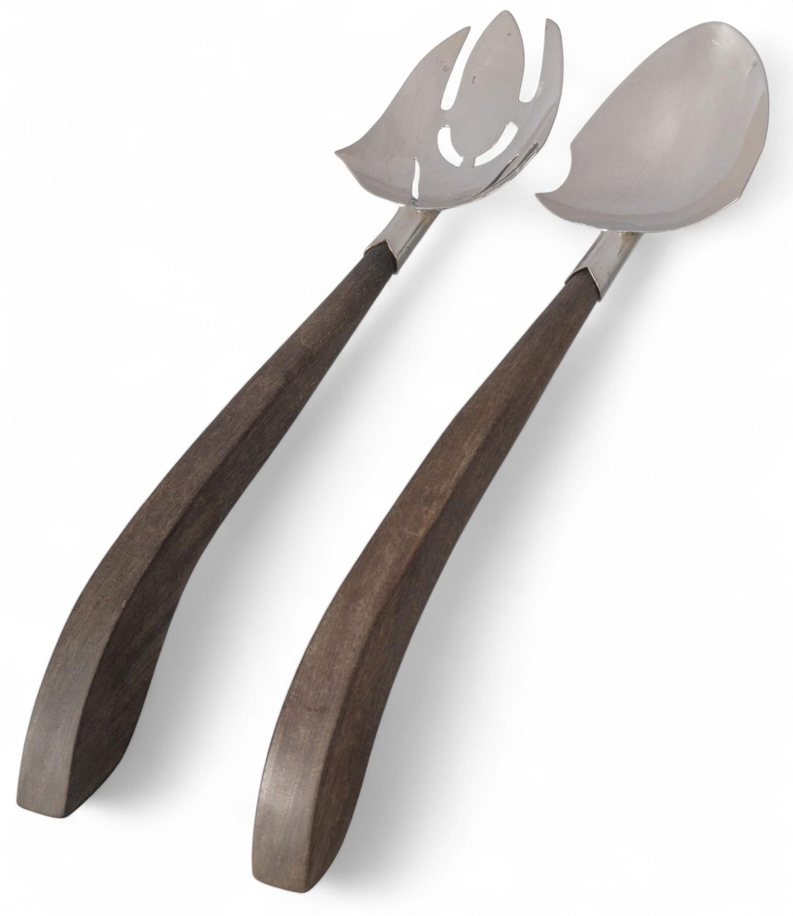 (2) Piece Sterling Silver and Wood Salad Set (1 of 6)