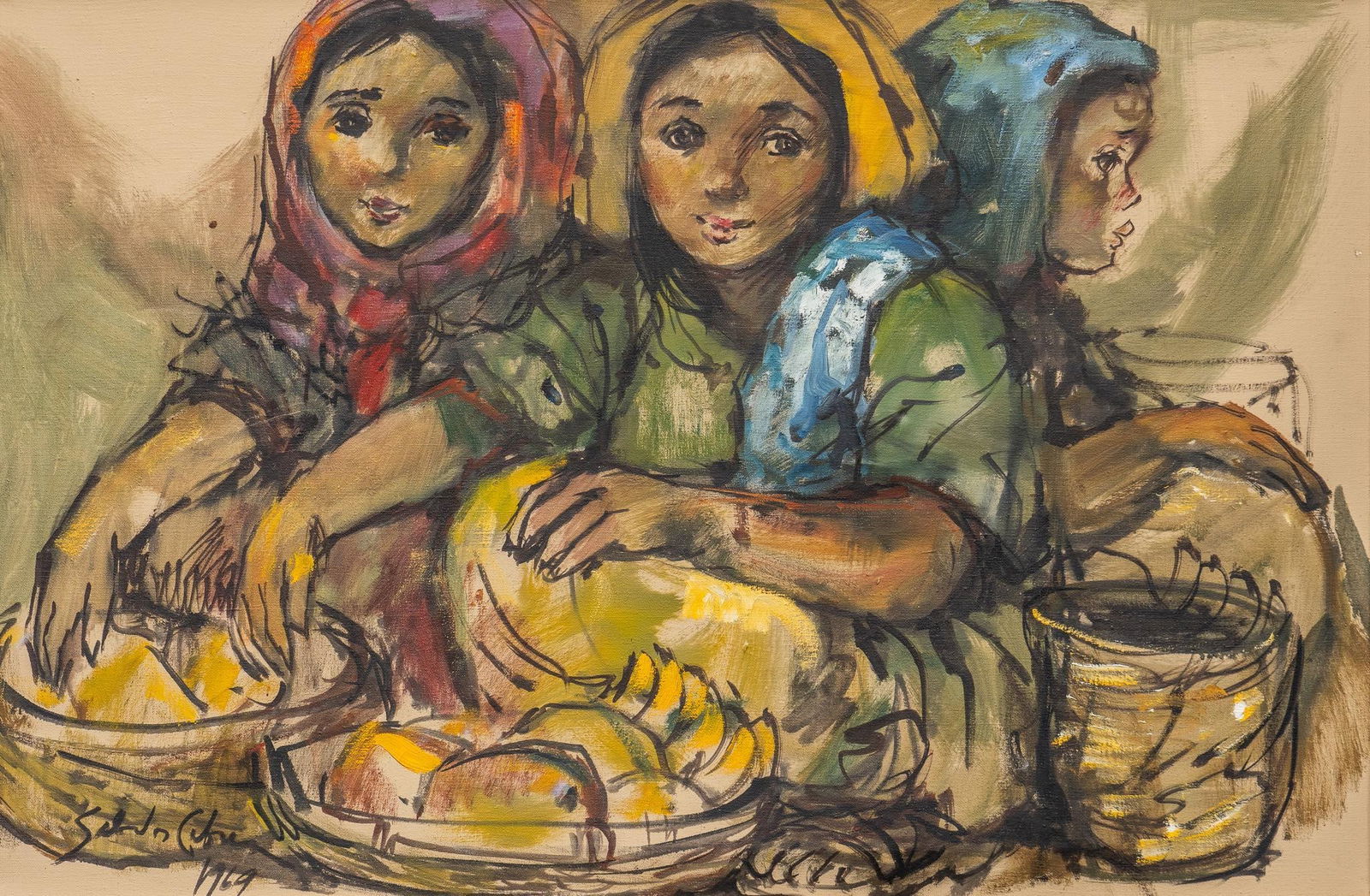 Salvador Cabrera, Ninas con Platanos (1 of 6)