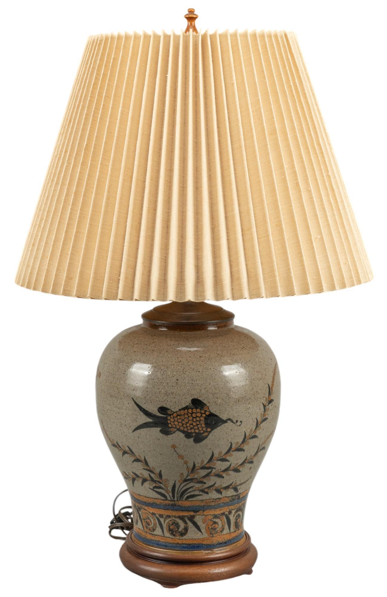 Tonala (Mexico) Ceramic Table Lamp (1 of 7)