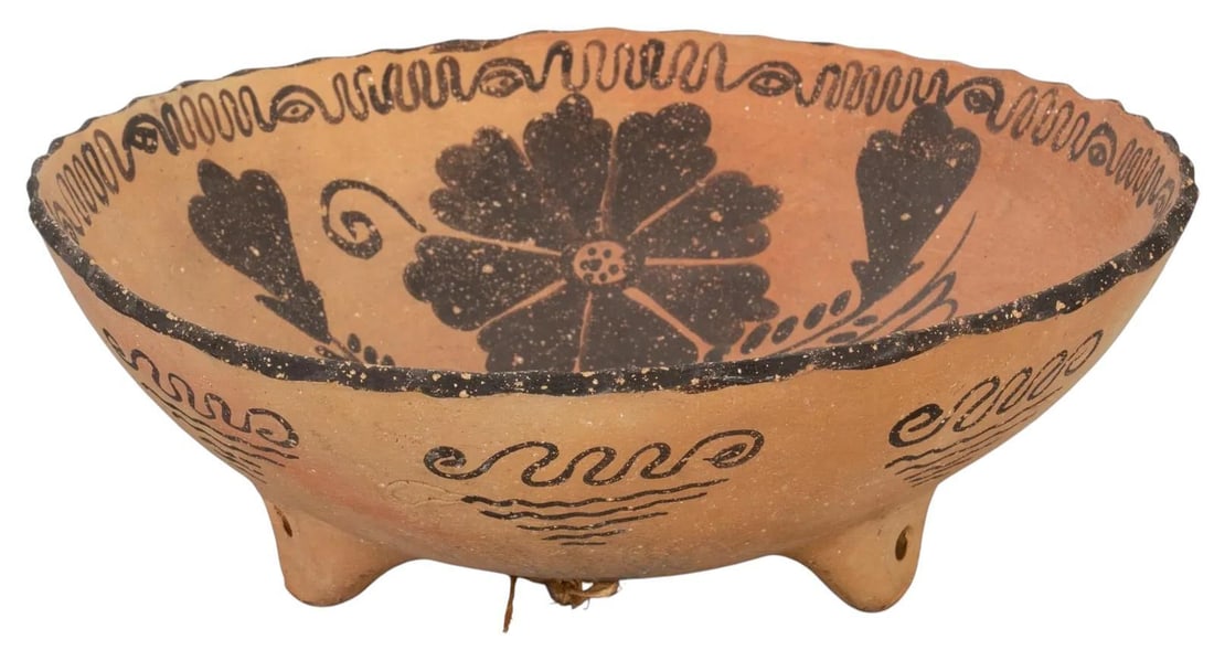 Large Hand Painted Bowl, Tuliman (1 of 5)