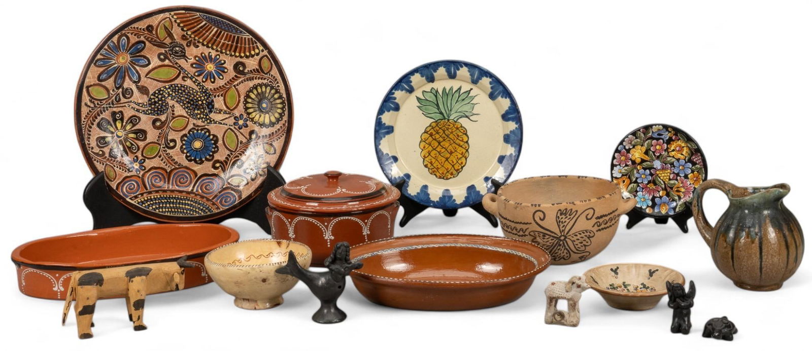 Collection of Misc. Mexican Pottery with Figurines (1 of 20)