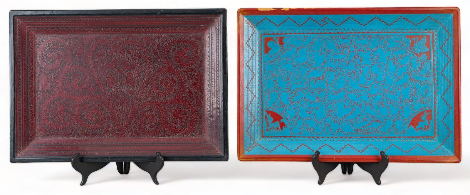 (2) Lacquerware Trays (1 of 6)