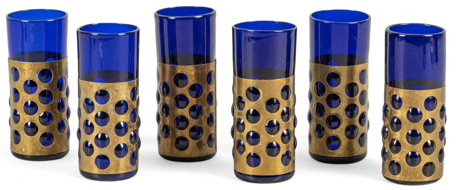 Set of (6) Hand-Blown Brutalist Style Glasses (1 of 6)