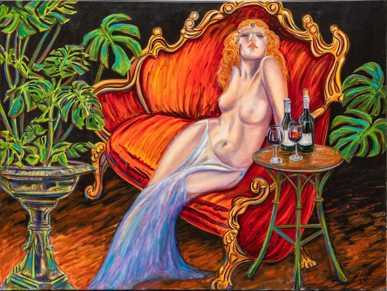 Gilbert Durán | Movie Star on Red Velvet Couch (1 of 6)