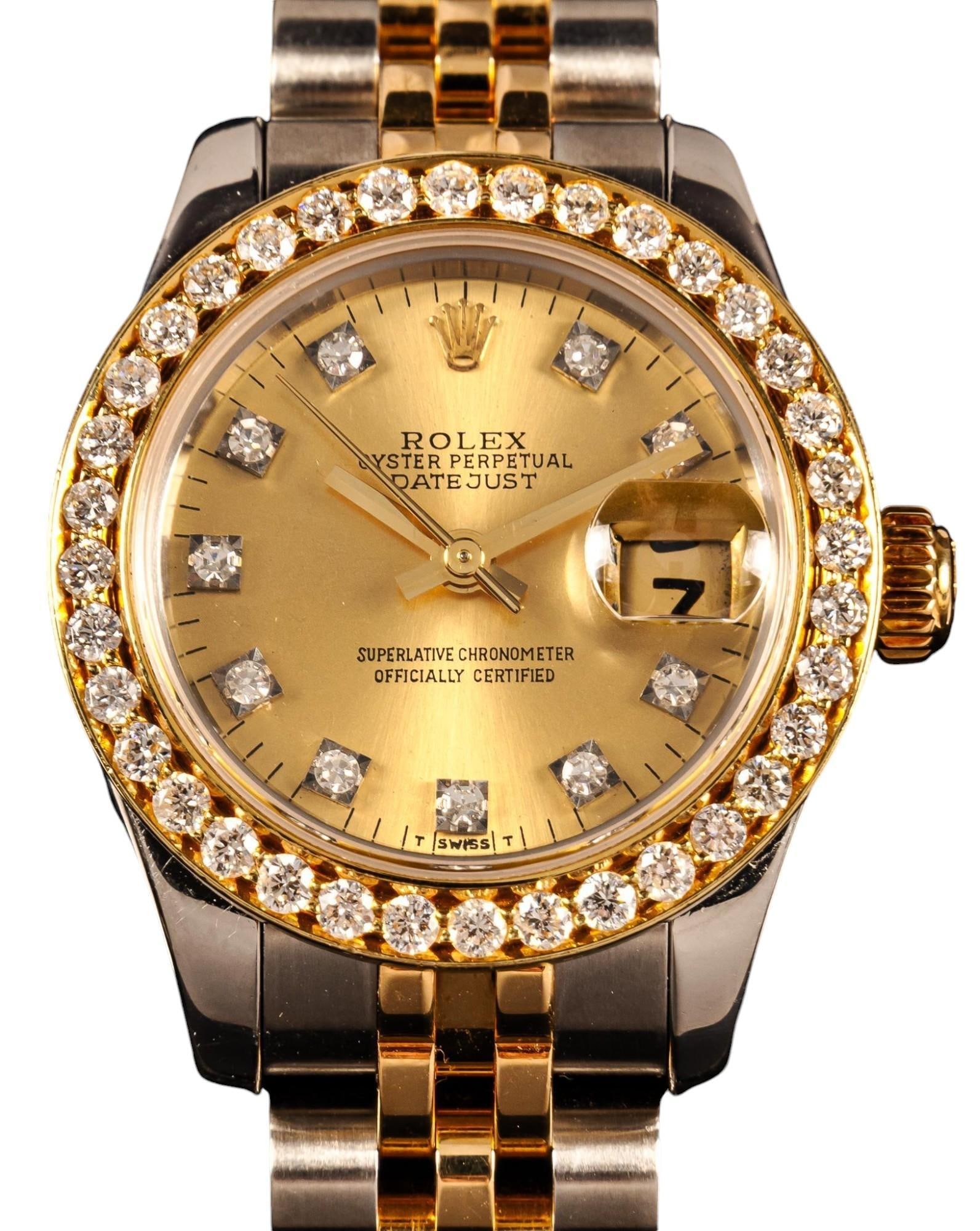 Rolex Datejust Two Tone Champagne Dial Watch (1 of 12)